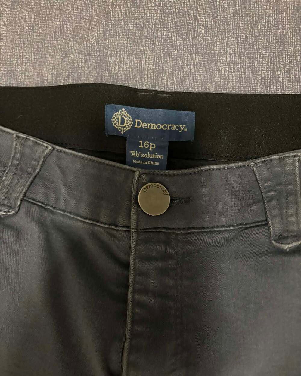 Democracy "Ab"solution Slimming Pants, Grey Petite Size 16P